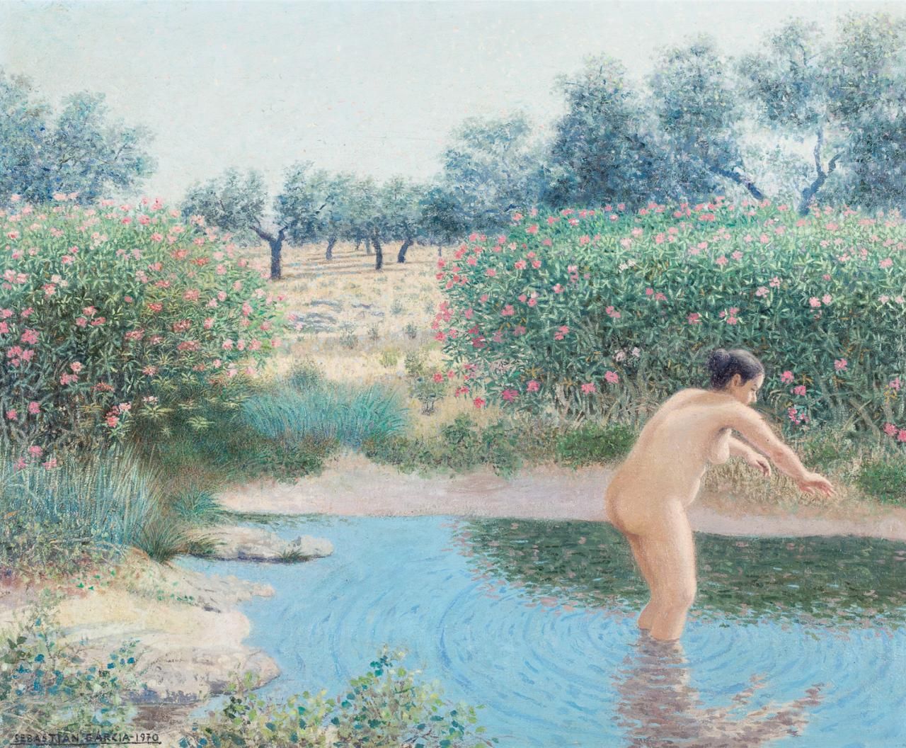 SEBASTIÁN GARCÍA VÁZQUEZ (Puebla de Guzmán, 1904 - 1989) The bath
Oil on panel
5&hellip;