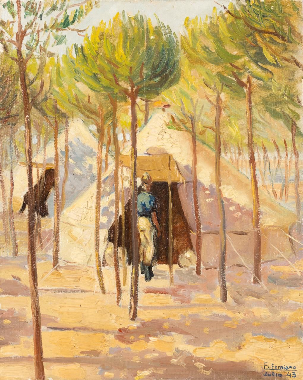 EUFEMIANO SÁNCHEZ GÓMEZ (Marchena, 1921 - Madrid, 1995) Camp of Chapas (Marbella&hellip;