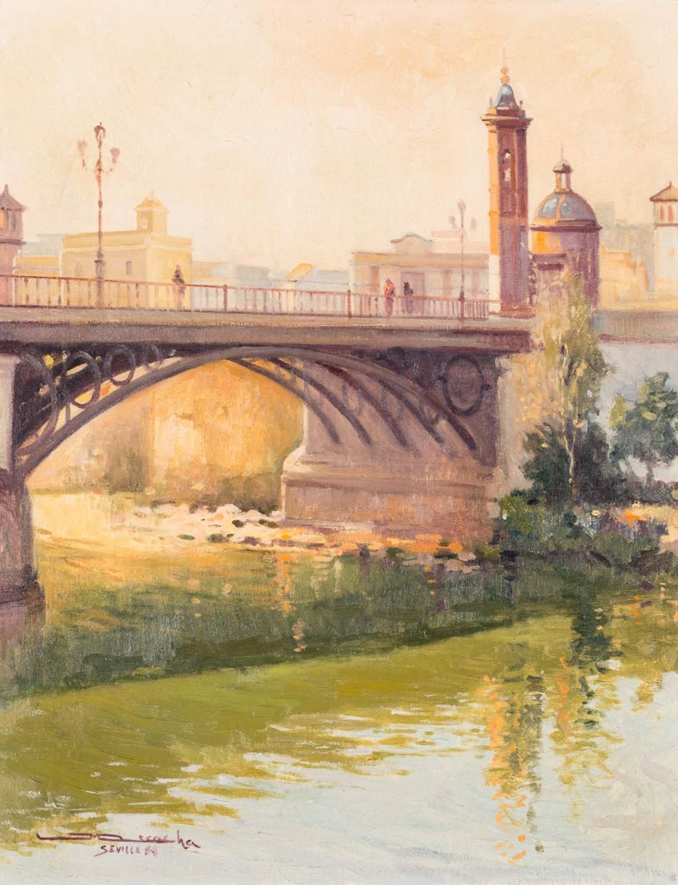 JOSÉ MARTÍNEZ RECACHA (Alcalá de Guadaíra, 1946) Puente de Triana
布面油画
61 x 50 c&hellip;