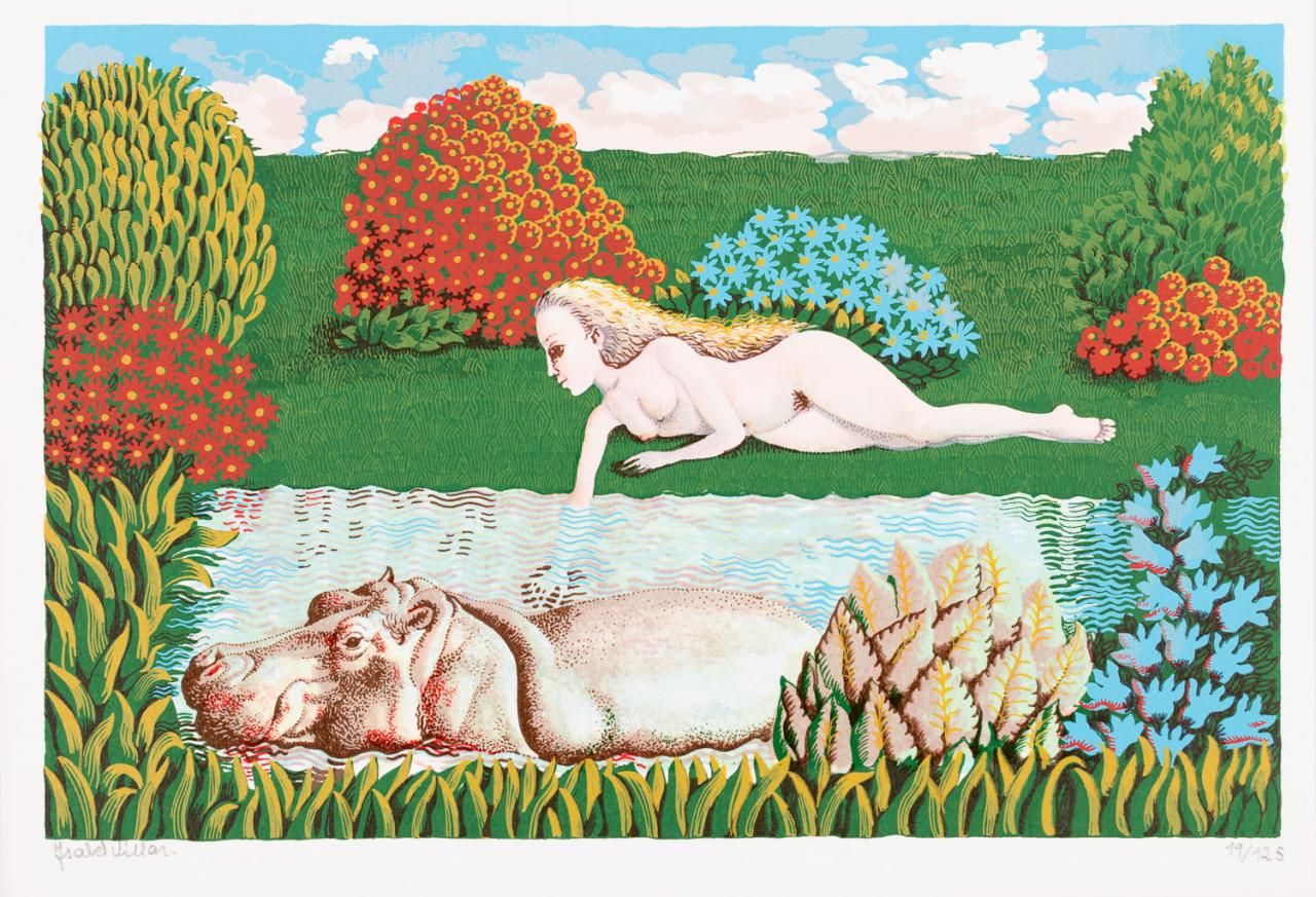 ISABEL VILLAR (Salamanca, 1934) El hipopótamo
丝网印刷
24 x 34,5 cm
原创丝网印刷12种油墨。_x00&hellip;