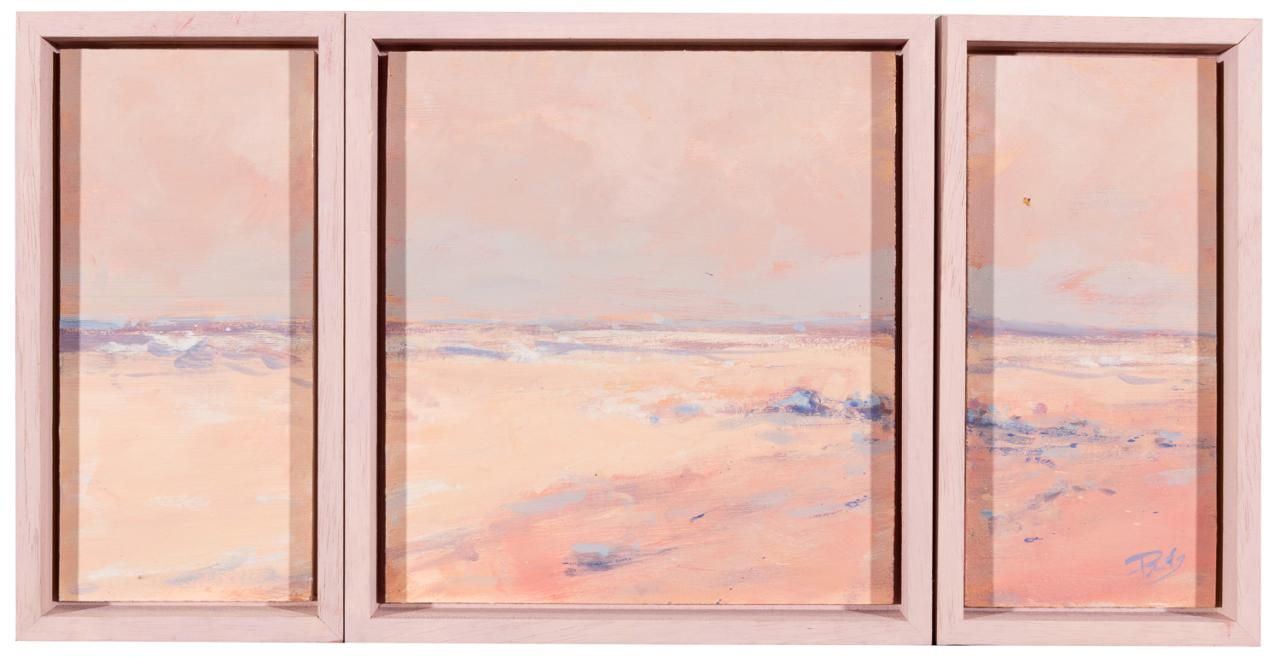 JOSÉ SOLERA MADRID Landschaft (Triptychon)
Öl auf Platte
25 x 48 cm
Signiert in &hellip;
