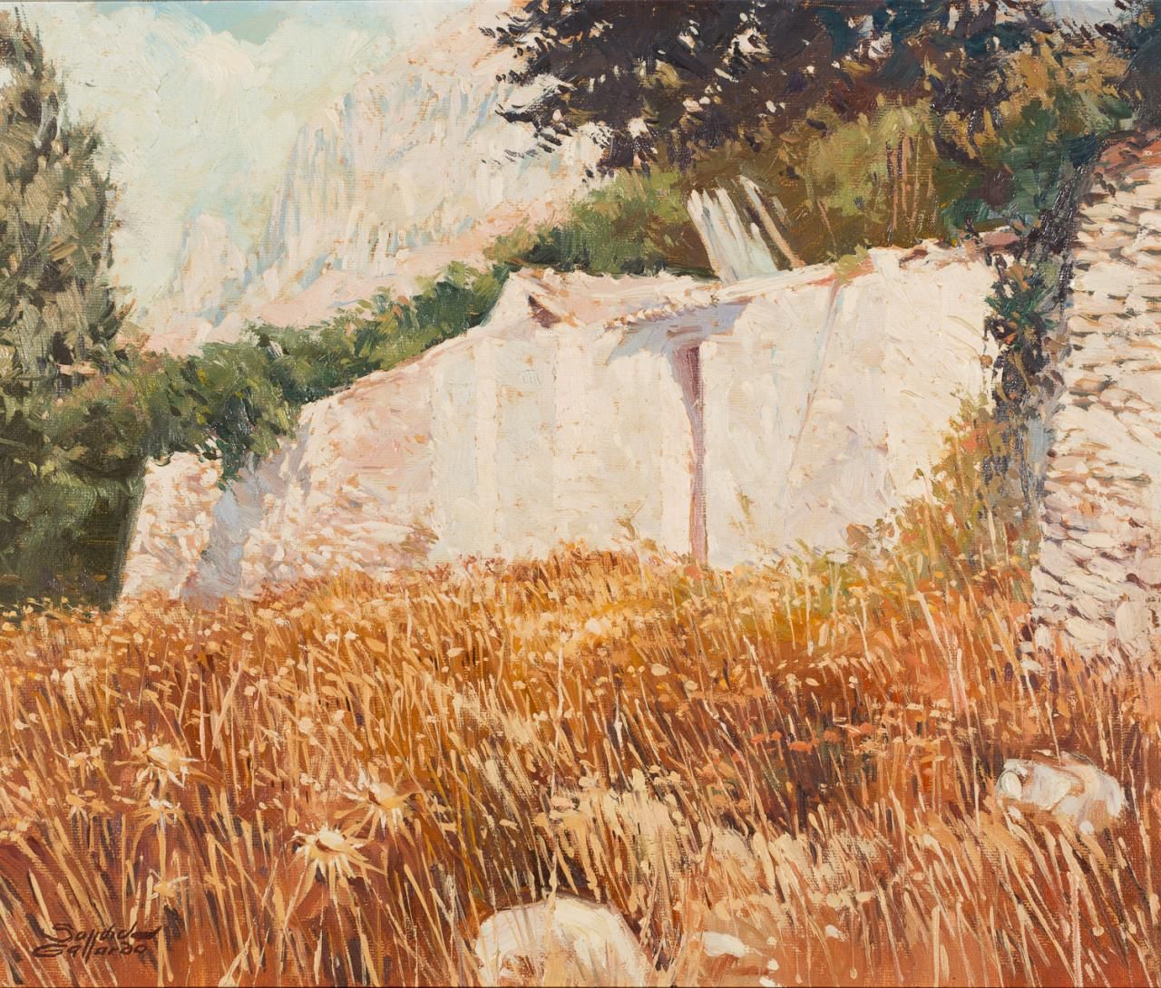 JOSÉ SÁNCHEZ GALLARDO (Málaga, 1926 - 2003) Paysage rural
Huile sur toile
39 x 4&hellip;