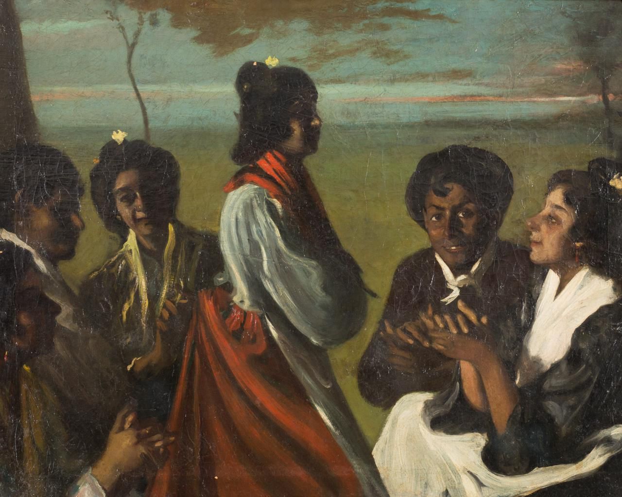 ATRIBUIDO A BALDOMERO ROMERO RESSENDI (1922 - 1977) 佛兰德人的狂欢
布面油画
96 x 123 cm