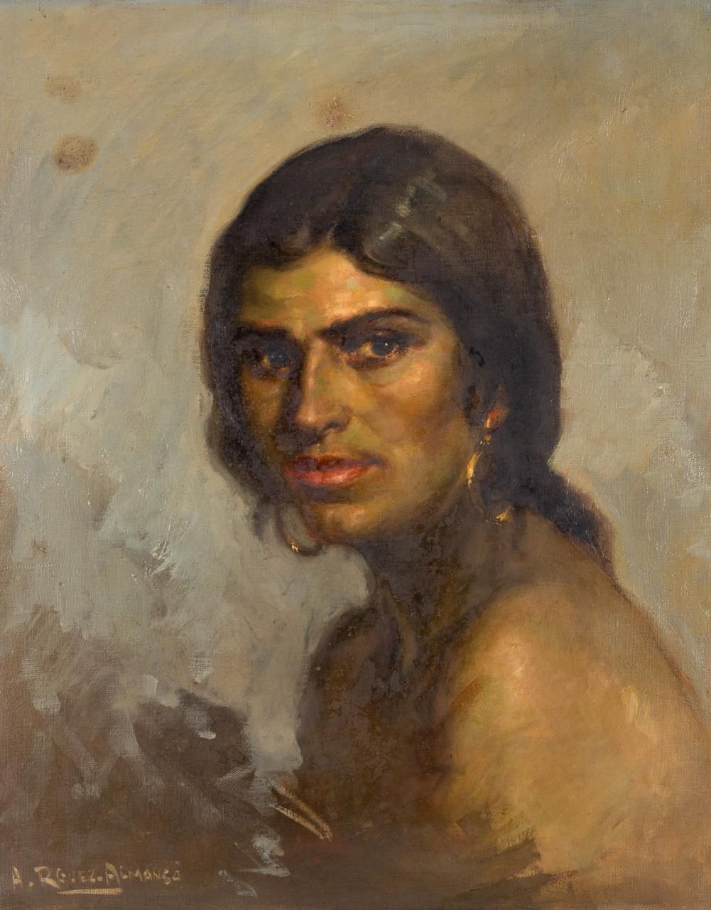 ANTONIO RODRÍGUEZ-ALMANSA Gypsy
Oil on canvas
61 x 50 cm
Signed in the lower rig&hellip;