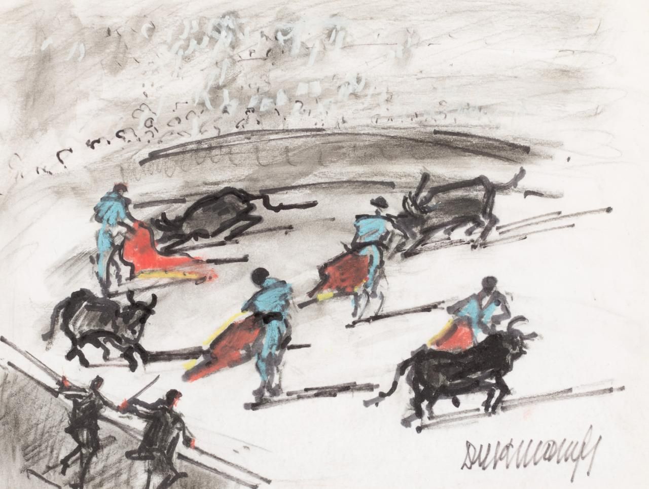 RAFAEL DURANCAMPS I FOLGUERA (Sabadell, 1891 - Barcelona, 1979) Bullfighting sce&hellip;