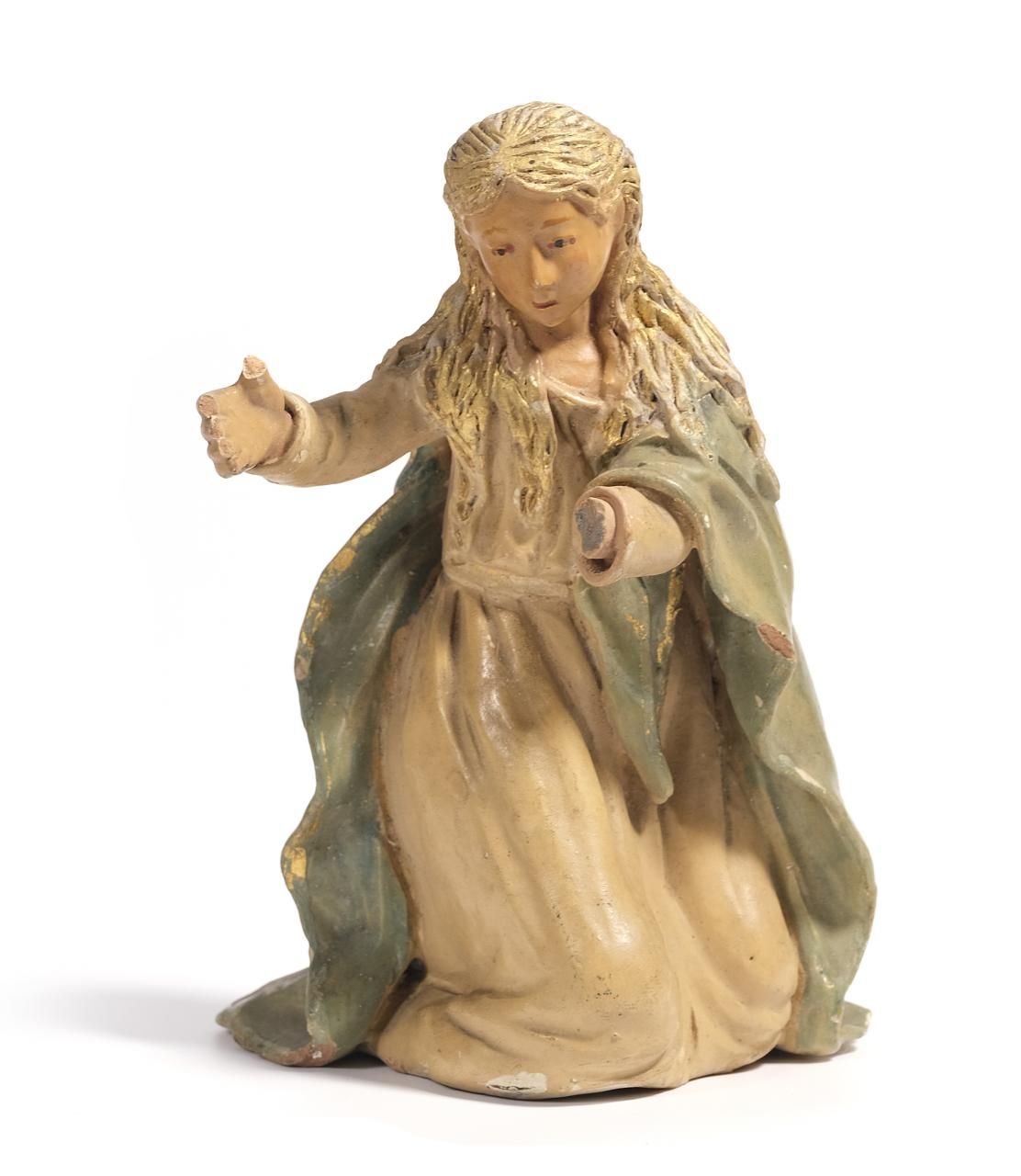 ESCUELA MALLORQUINA, S. XIX 跪着的圣女
多色赤土雕塑
15,5 x 12 x 11厘米

"Mestre de les Verges&hellip;