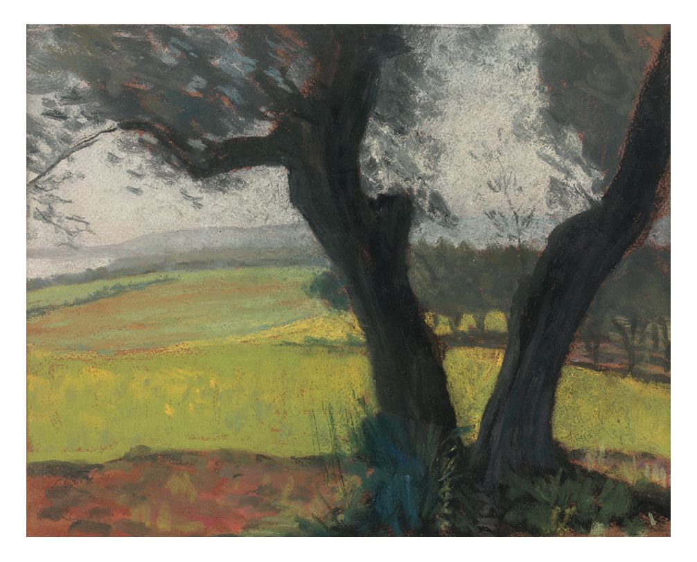 Henry BOYANE (1878-1948) 
Le gros arbre
Pastel portant le cachet de l'atelier en&hellip;