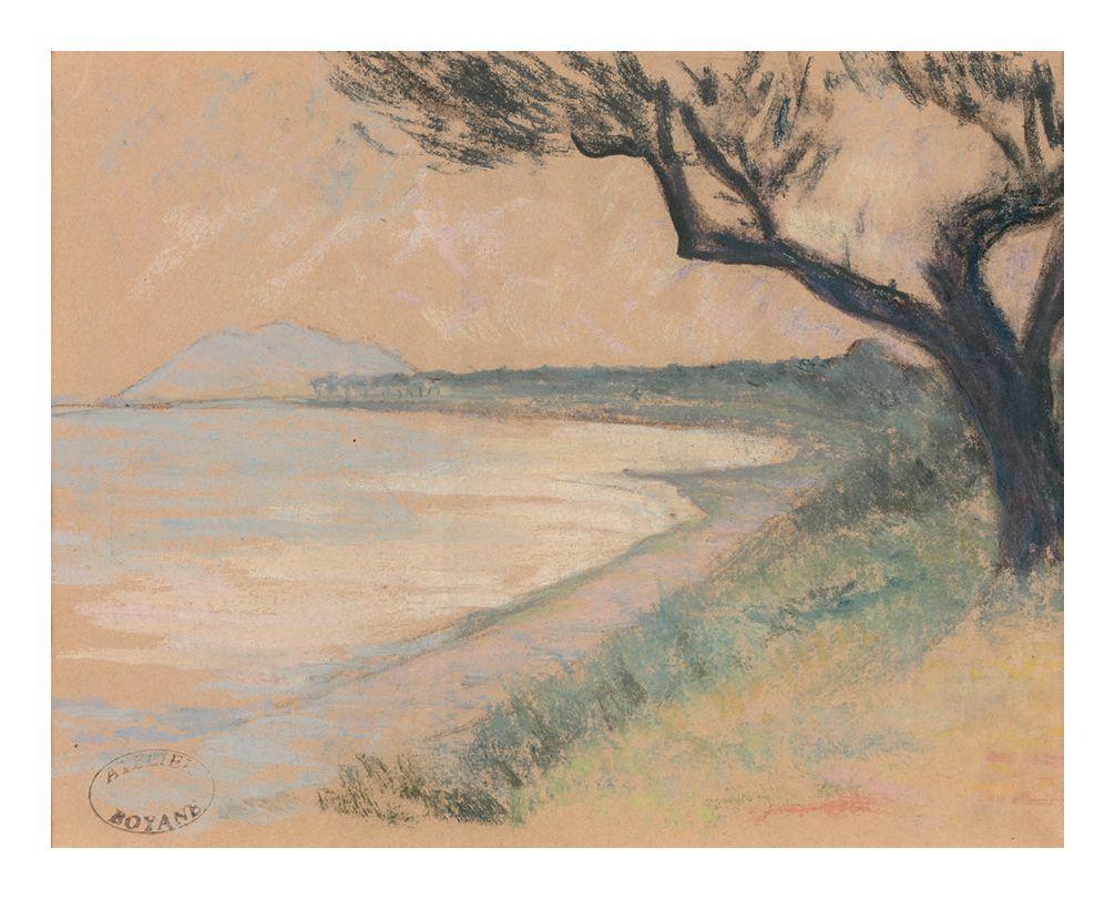 Henry BOYANE (1878-1948) 
海边
左下角有工作室印章的水彩画。
22 x 28 cm。