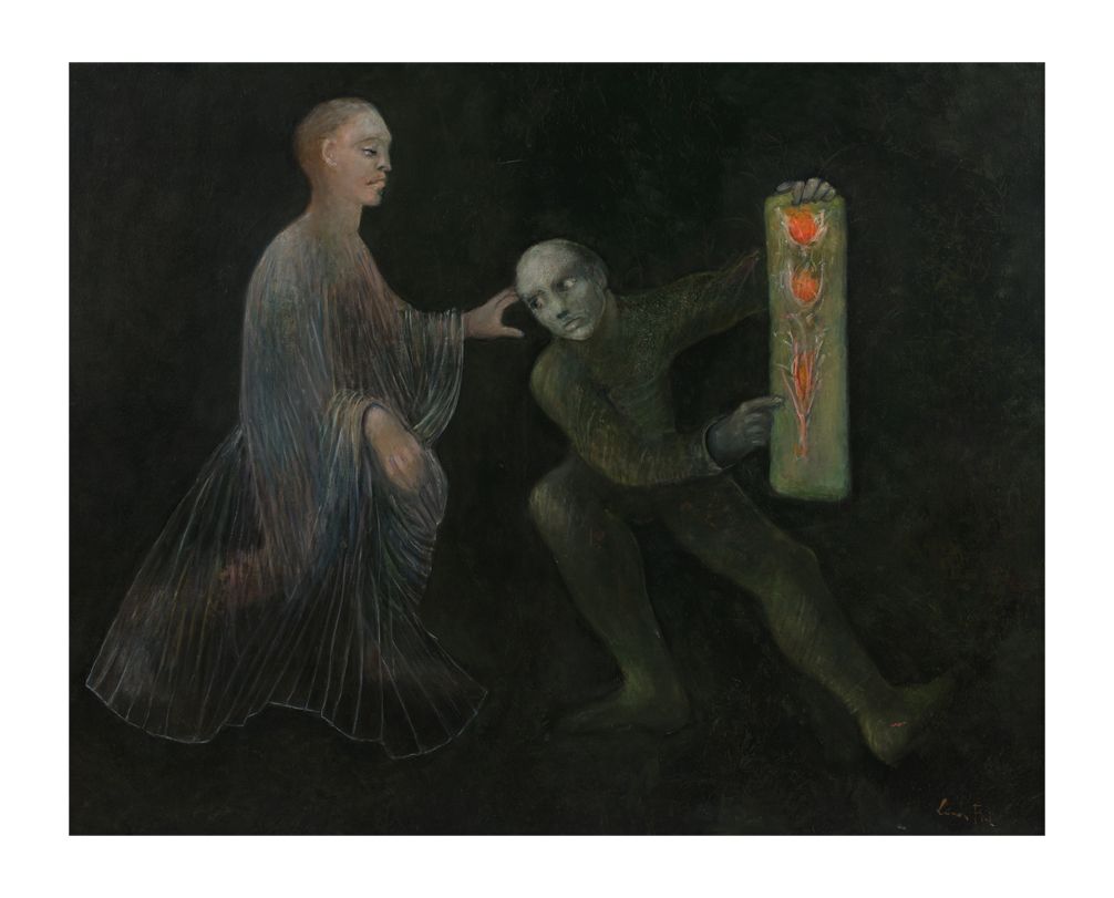 Léonor FINI (1908-1996) 
The unknown flower - 1994
布面油画，右下角签名。
73 x 92 cm。
参考文献：&hellip;