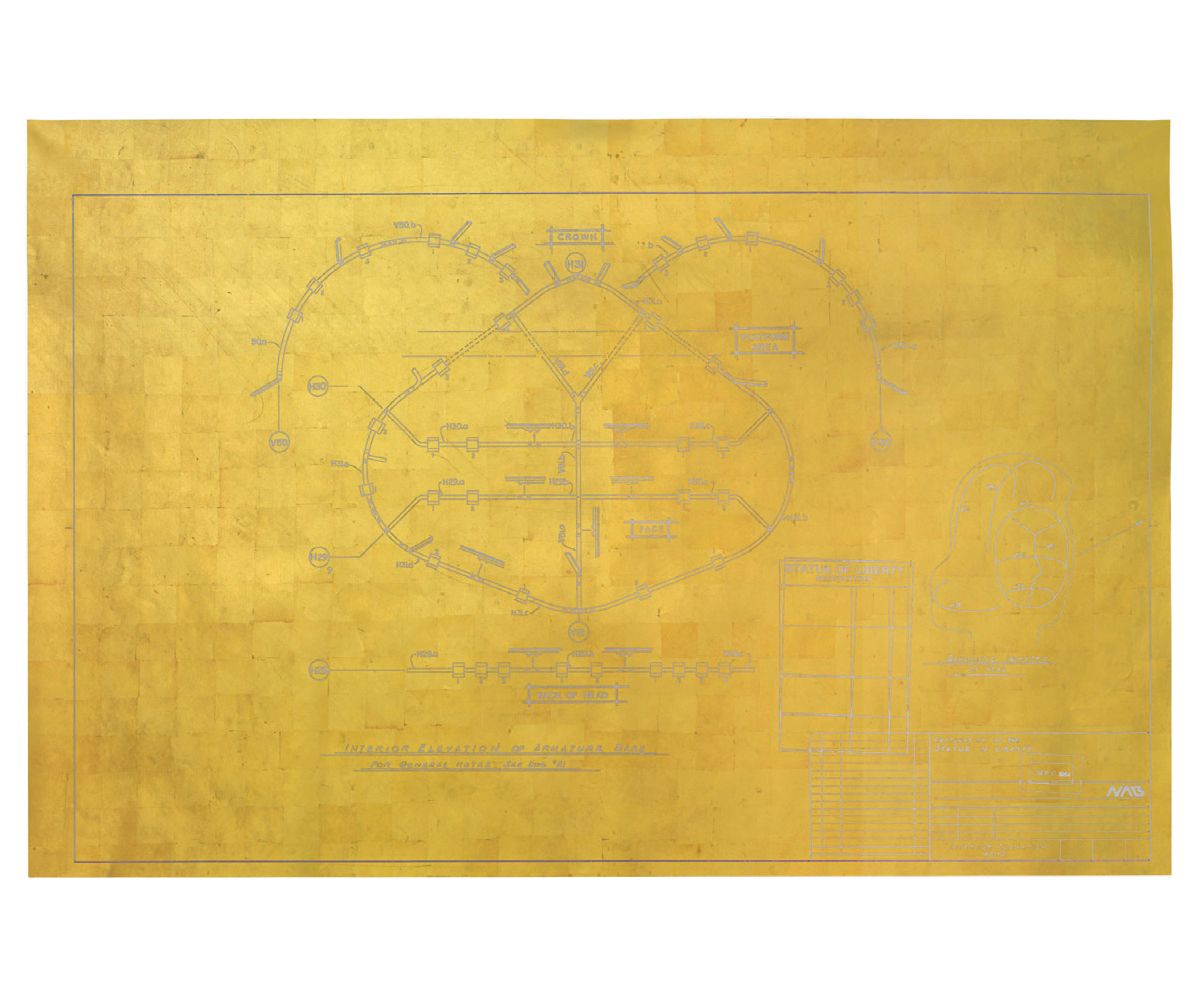 Danh VO (Vietnamese/Danish, B. 1975) 自由生存或死亡 - 2011
青花板上的金箔（有机玻璃上的芯片）。
271/4 x 4&hellip;