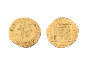 Null PAYS-BAS. Utrecht. Double ducat. 1654. (Fr. 282). Or. 6,90 g. Traces de pli&hellip;