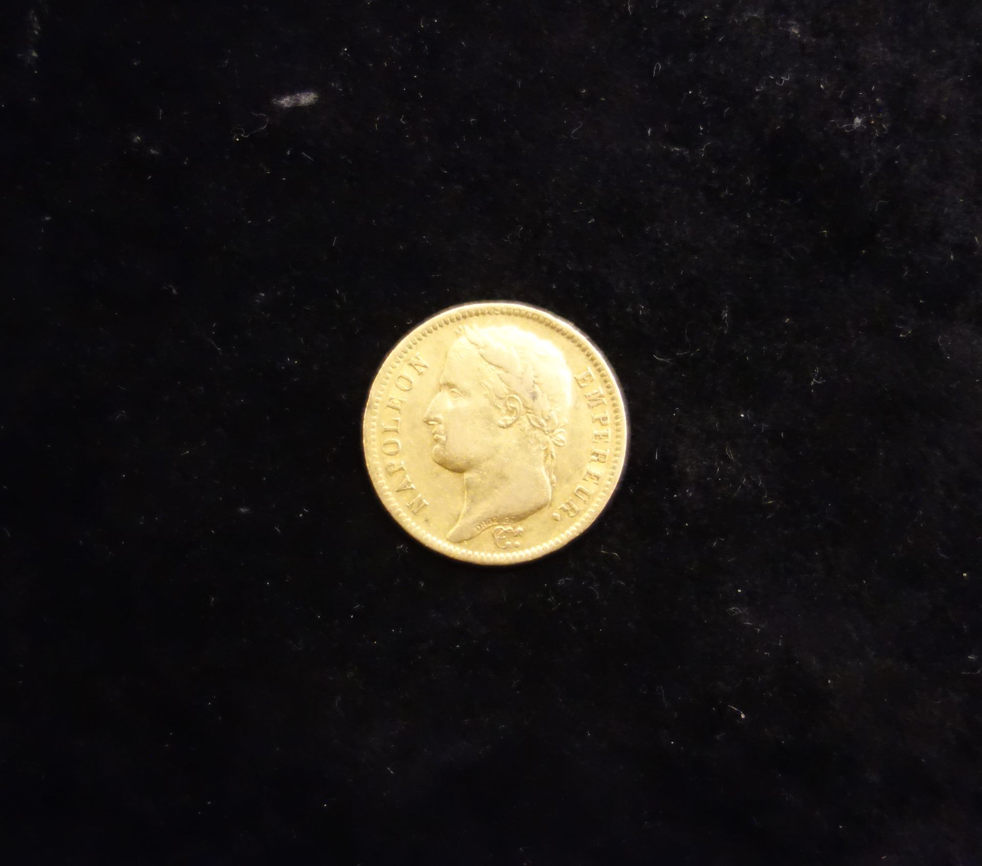 Null 40 Francs gold coin, 1812.
Weight: 12,8 g