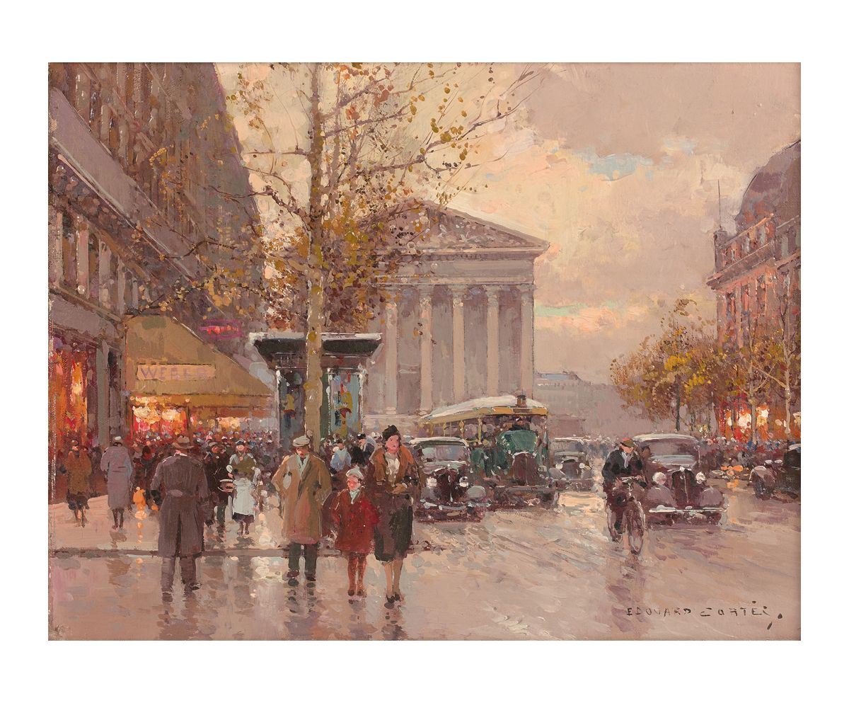 Edouard CORTES (1882-1969) Rue Royale et la Madeleine, jour d'automne
Huile sur &hellip;