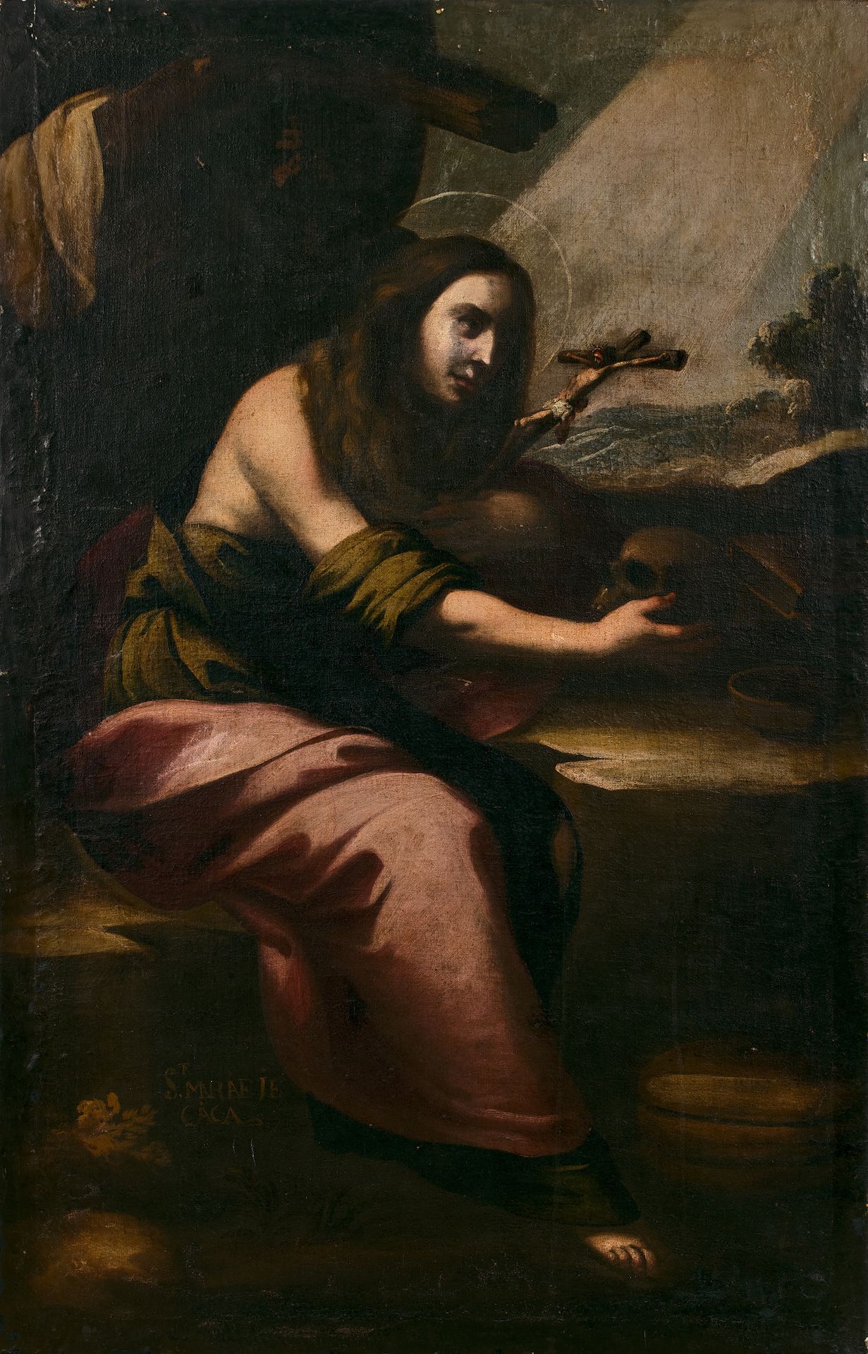 École ESPAGNOLE du XVIIe siècle Saint Mary Magdalene repenting
Oil on canvas (ol&hellip;