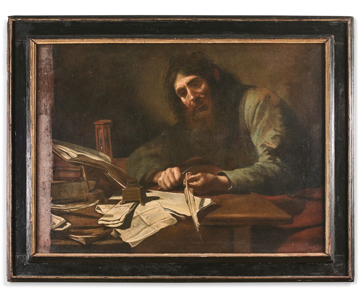 Claude VIGNON (1591-1670), attribué à 圣杰罗姆
布上油画。(重要的旧修复物)。
98 x 133,5 cm