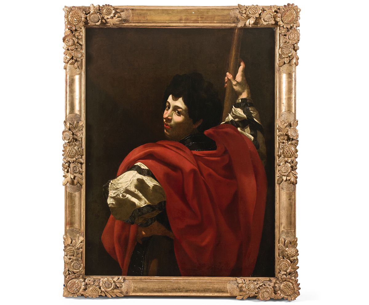École française, vers 1620 A young warrior in a red suit
Canvas (old restoration&hellip;