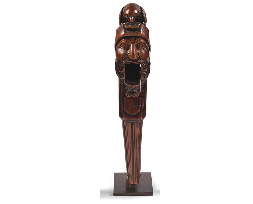 Null Boxwood nutcracker featuring a bearded man's head, topped by a cap with a b&hellip;