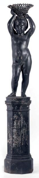 Null Statue de jardin en fonte de fer patinée à la manière du bronze représentan&hellip;