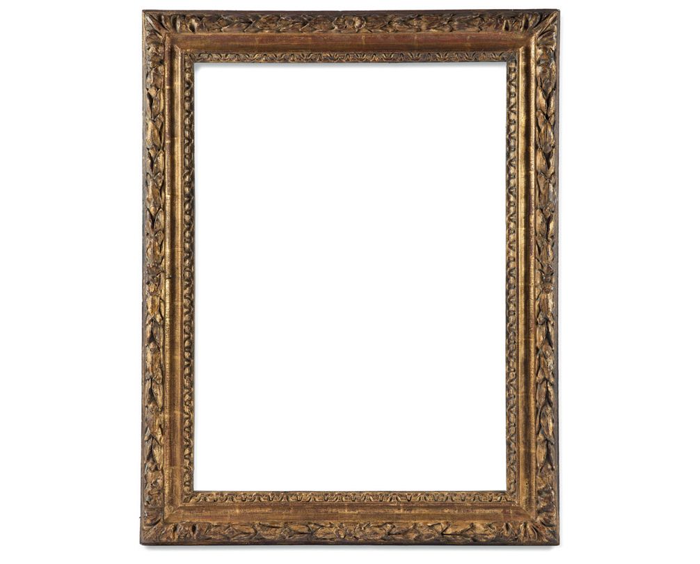 Null Carved and gilded oak frame of rectangular shape.
Louis XIV period.
Carries&hellip;