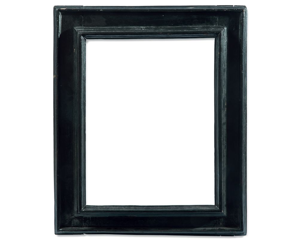 Null Frame probably in blackened basswood, formerly gilded. Strong moldings.
17t&hellip;