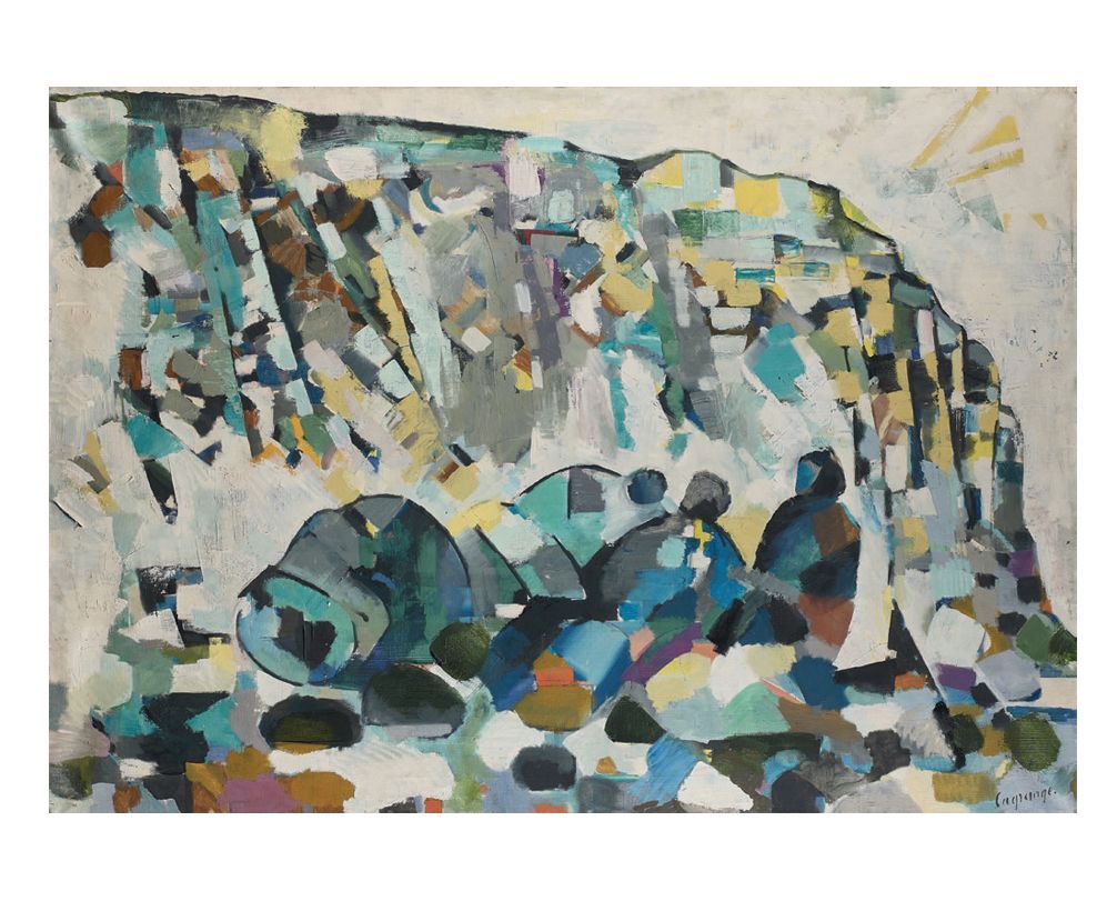 Jacques LAGRANGE (1917-1995) 迪耶普的悬崖
布面油画，右下方有签名
116 x 164.5 厘米

出处：VILLAND et GA&hellip;