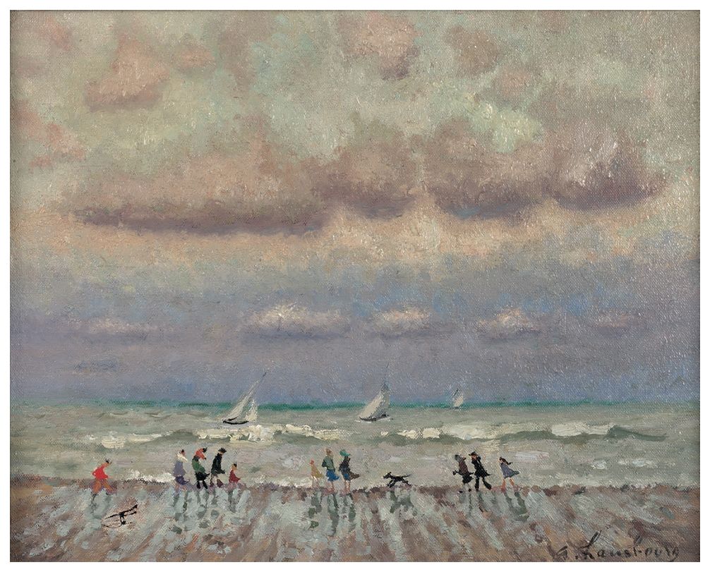 André HAMBOURG (1909-1999) Vent sur la plage
Huile sur toile signée en bas à dro&hellip;