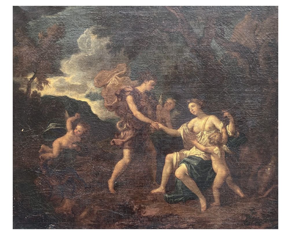 Ecole du XVIIIe siècle Diane et Apollon
Huile sur toile (accidents, restauration&hellip;