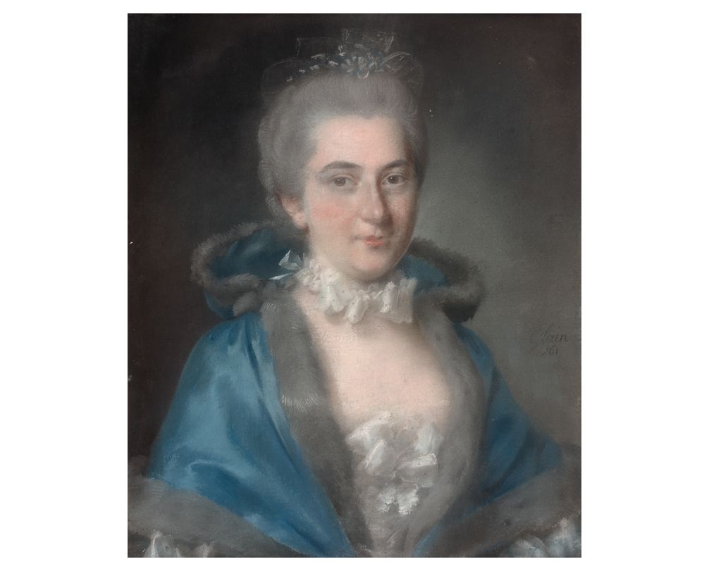 Léon-Pascal GLAIN (1723-1789) Portrait de femme à la robe bleue
Pastel, signé à &hellip;