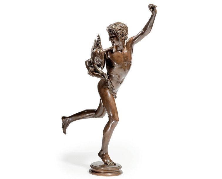Alexandre FALGUIERE (1831-1900) Le vainqueur du combat de coq
Epreuve en bronze &hellip;