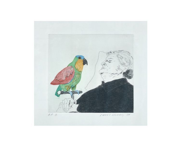 David Hockney (Né en 1937) HEU
Félicité sleeping with parrot. 1979
Illustration &hellip;