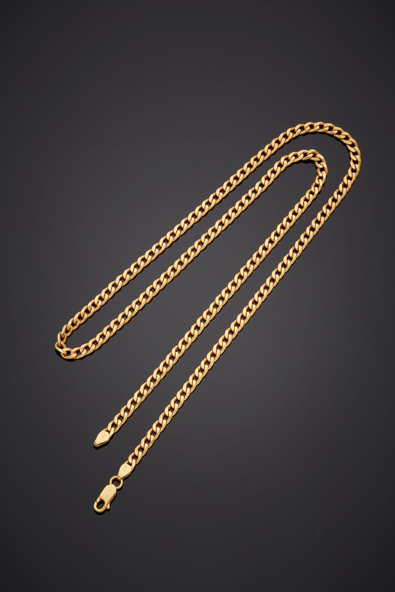 Null 黄K金（750‰）路边链项链。 
长度：59.5厘米。重量：31.5克。