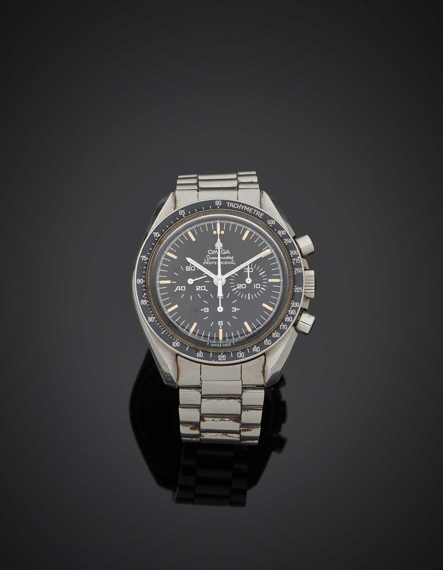 Null OMEGA 
BRACELET WATCH model "Speedmaster" chronograph, three counters, in s&hellip;