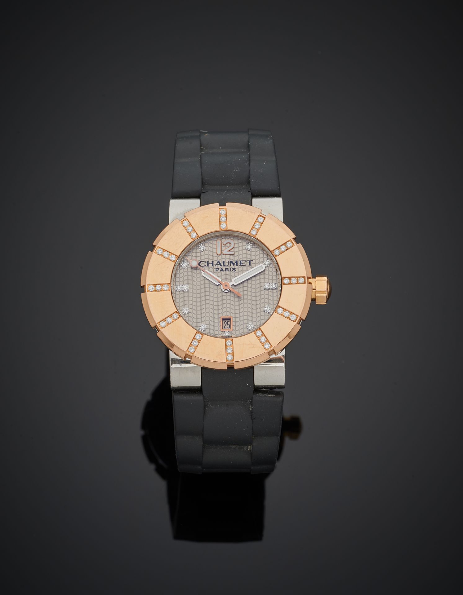 Null CHAUMET
BRACELET MONTRE ronde, "Class One" model in pink gold (750‰) and st&hellip;