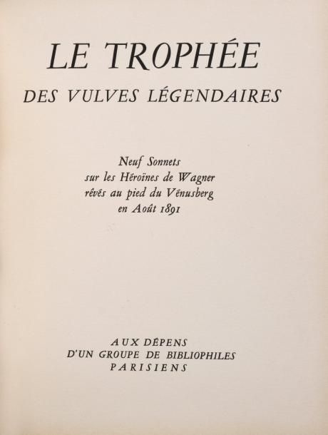 Null Pierre LOUYS, quatre volumes: 

- "Sanguines", ill. Raymond Brenot, ed. Odé&hellip;