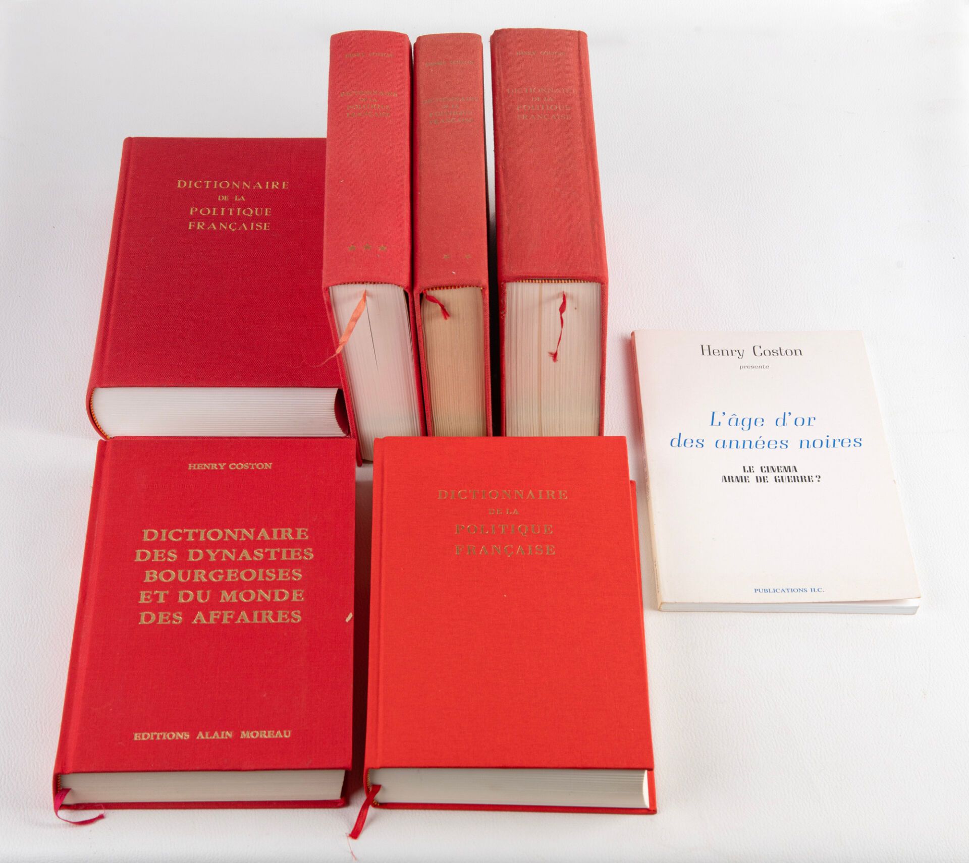 Null Lot of 7 volumes by Henry Coston, including dictionnaire de la politique fr&hellip;