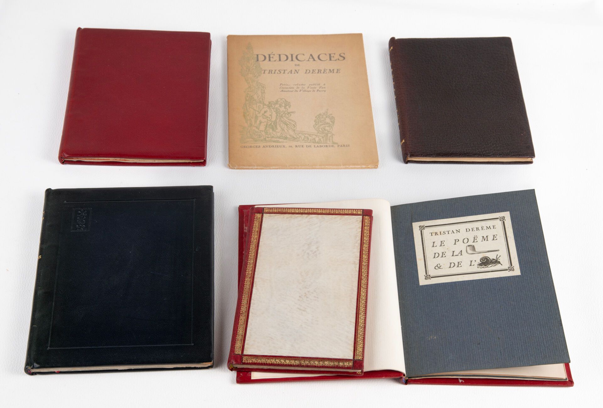 Null Lot 6 volumes de Tristan Dereme dont Fausse mort, Paris, 1925, 1 vol in-12 &hellip;