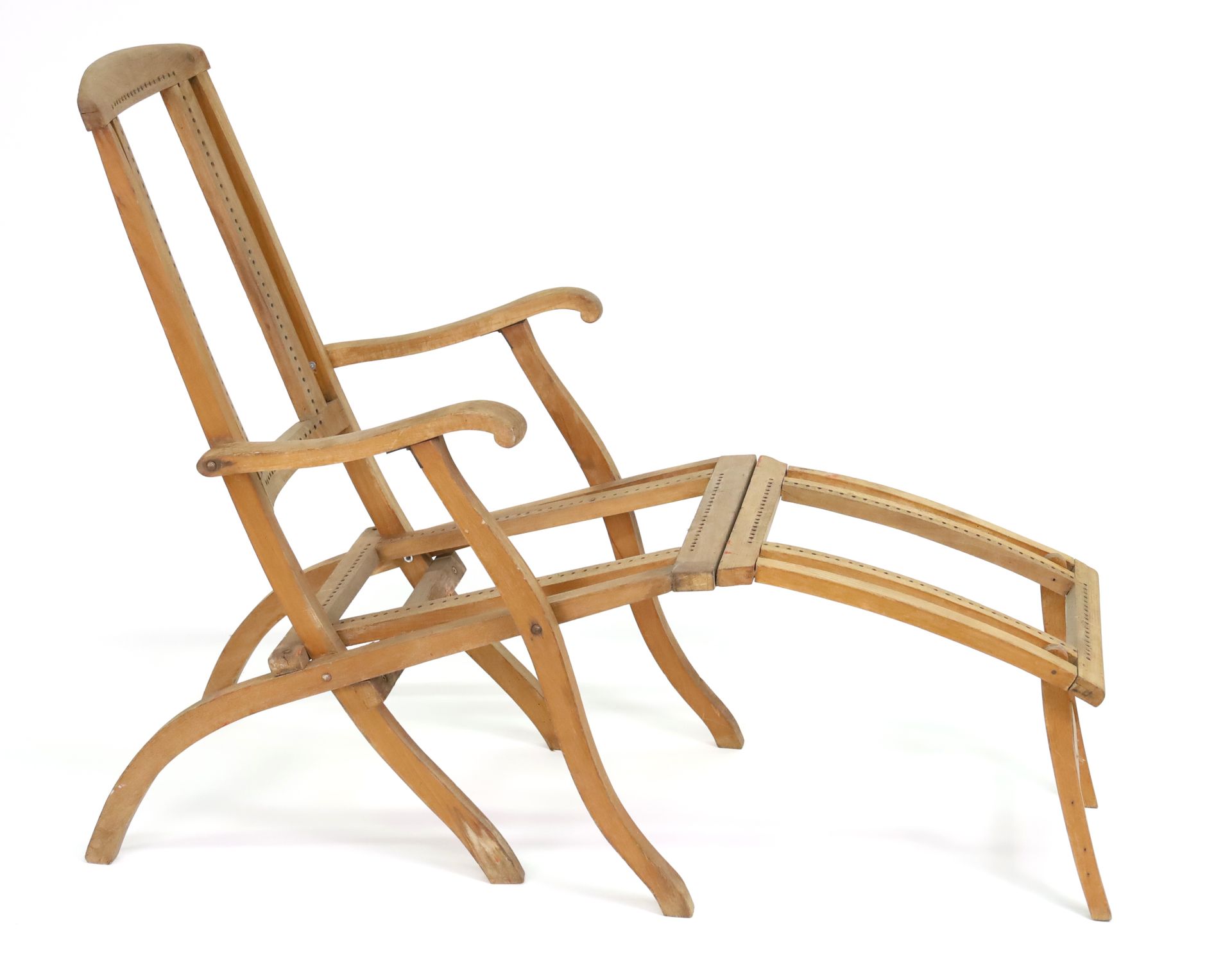 Null Natural wood deck chair - As is