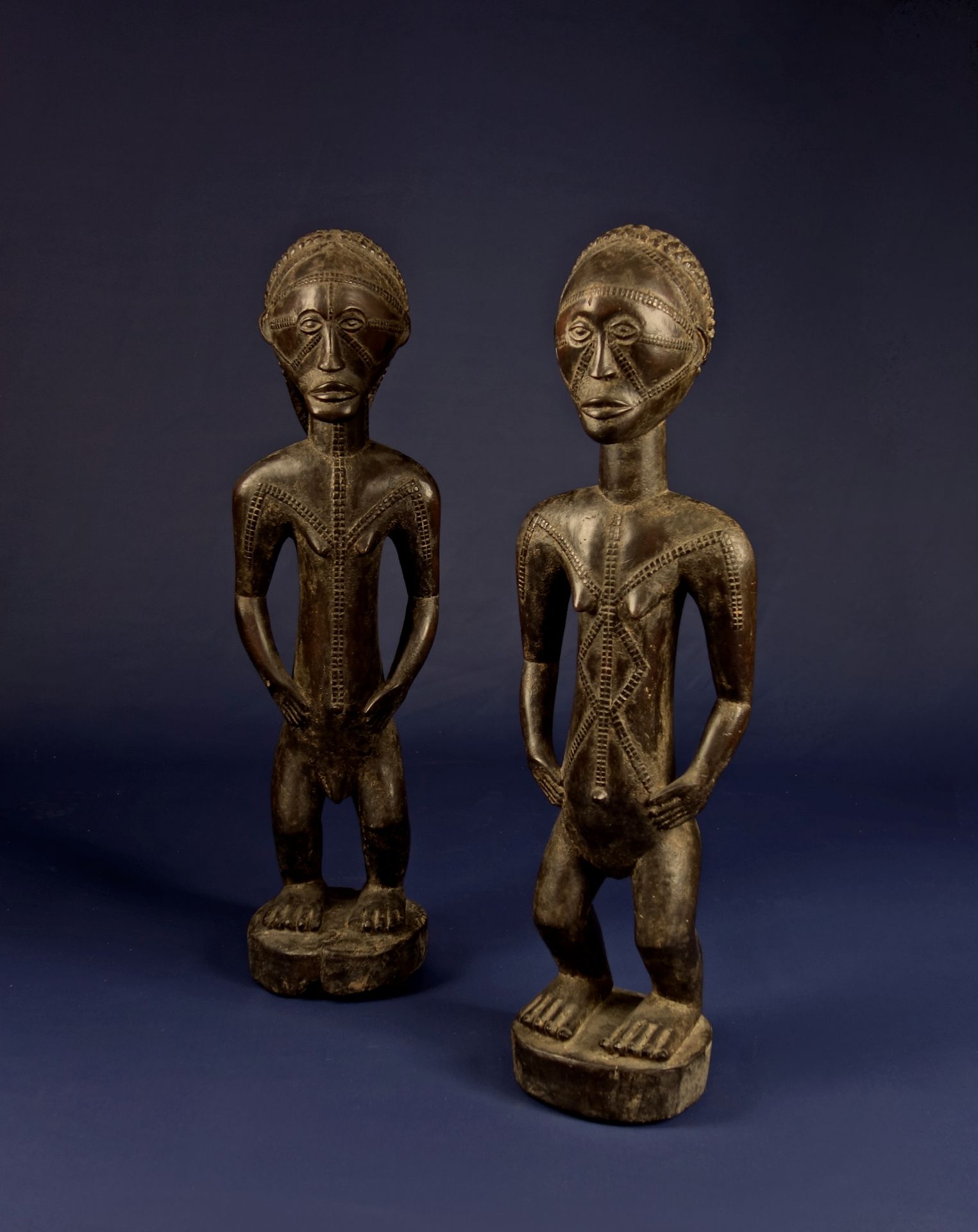 Null Couple Taboua en bois sculpté

Afrique, Congo, Taboua 

XXe siècle

H. : 71&hellip;