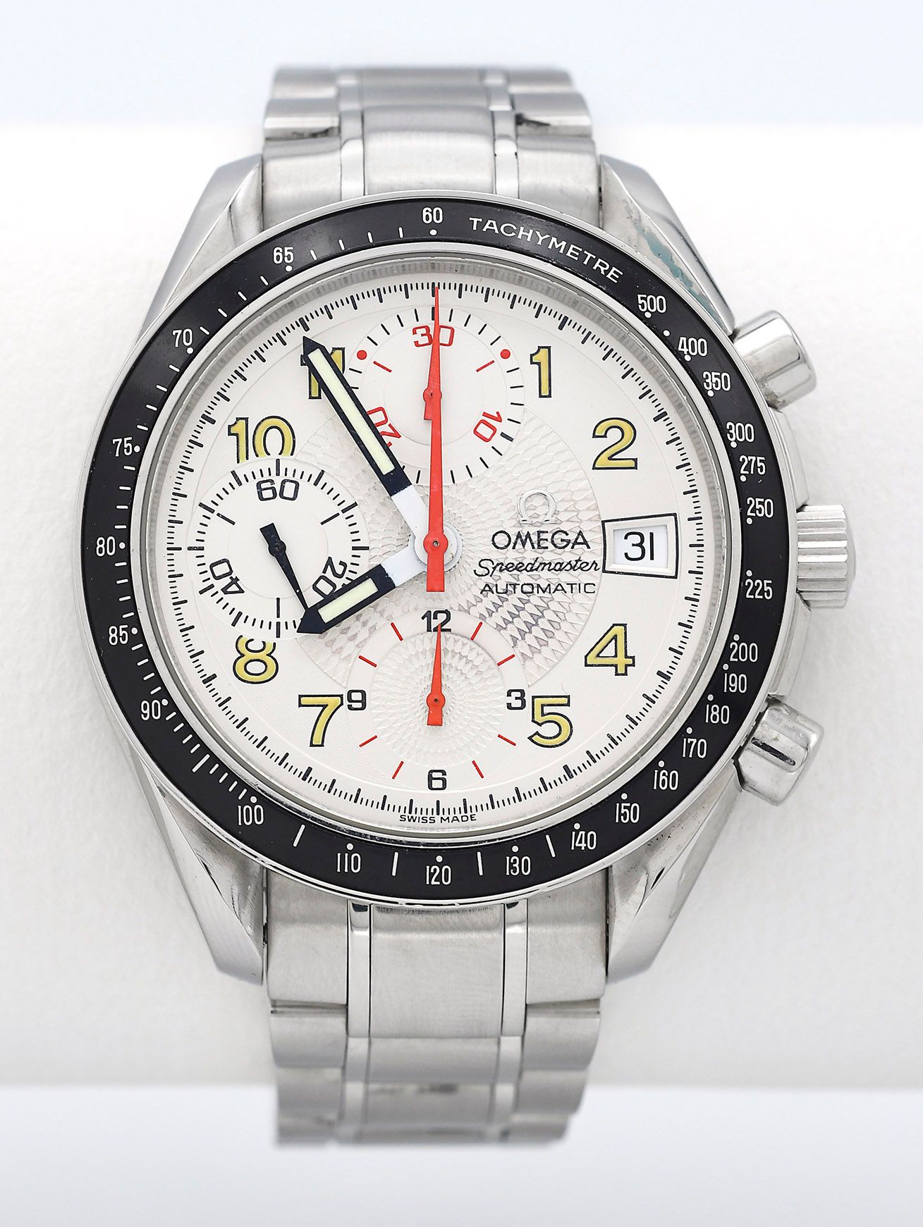 Null OMEGA (Chronographe Speedmaster Automatic Date / Racing Silver réf. 175.008&hellip;