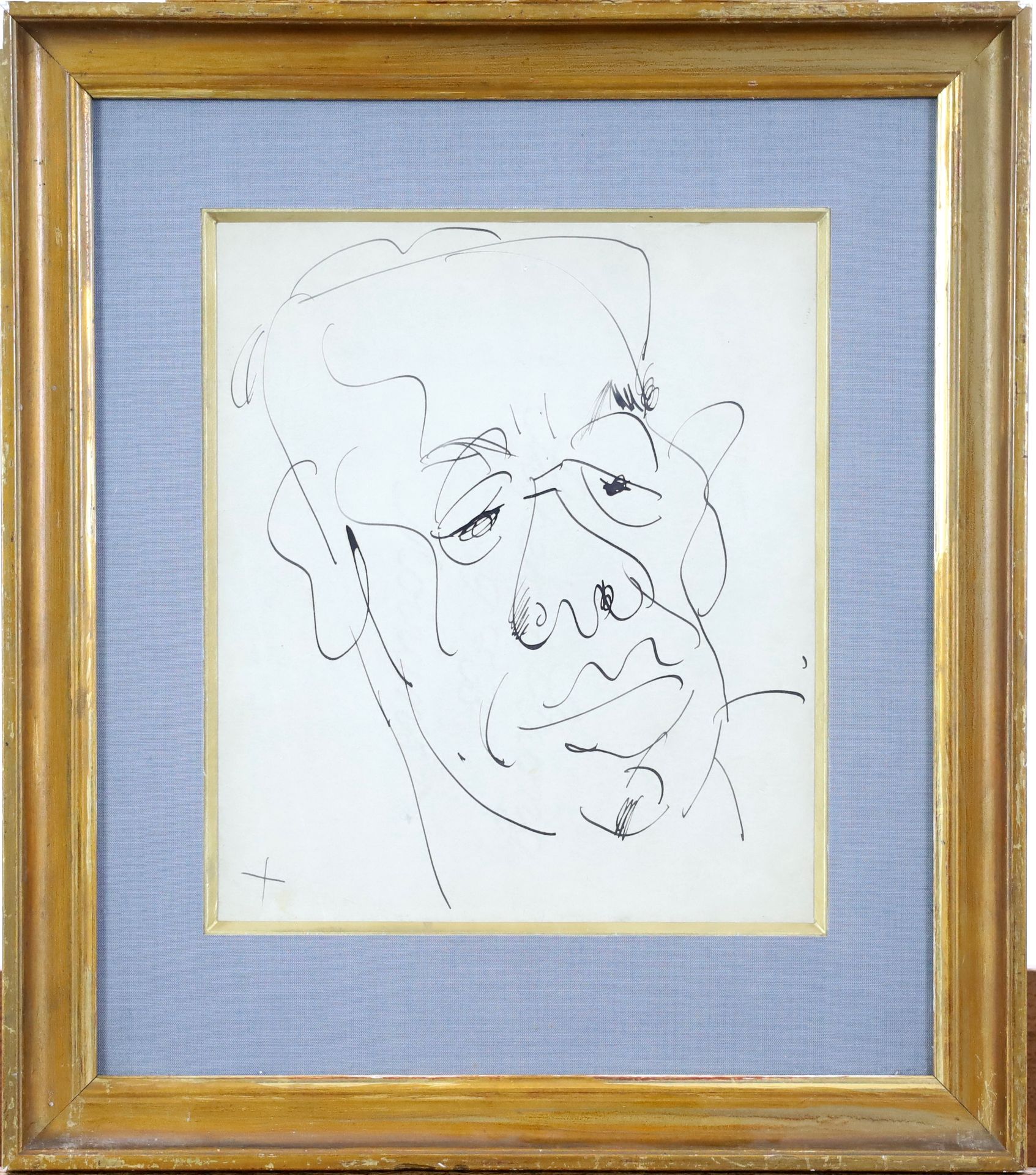 Null GEN PAUL (1895-1975), Portrait, dessin à l'encre - A vue: 24 cm x 20 cm