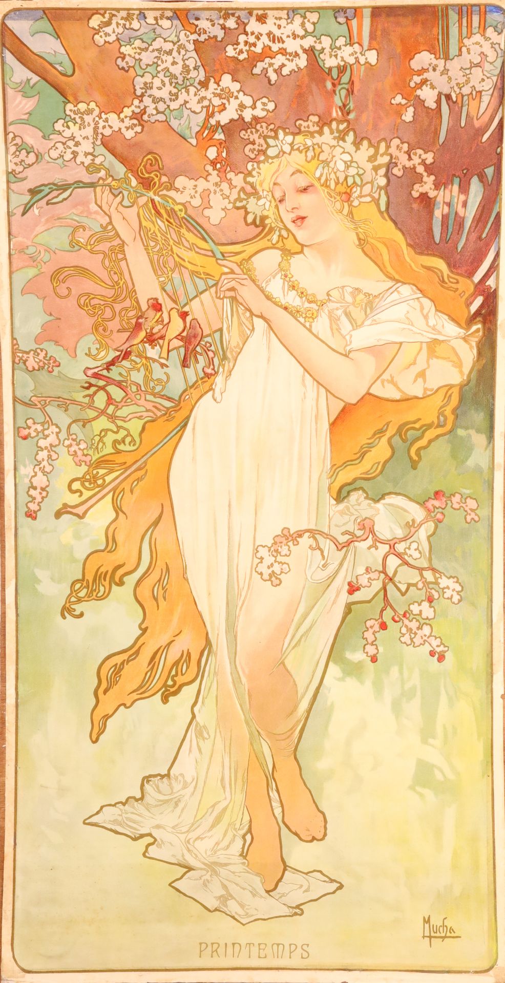 Null Alphonse MUCHA 1860-1939.

The seasons - Spring. 1896. Printed by Champenoi&hellip;