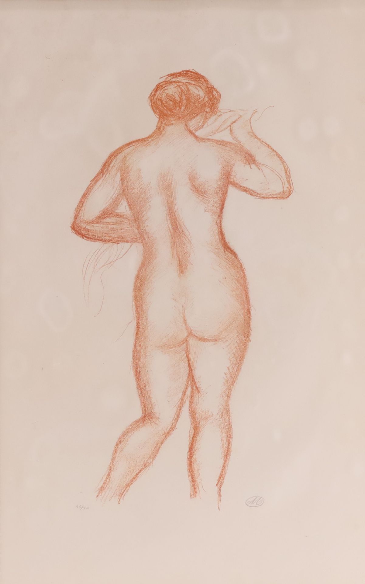 Null Aristide MAILLOL (1861-1944), Mujer de espaldas girada a la derecha, litogr&hellip;