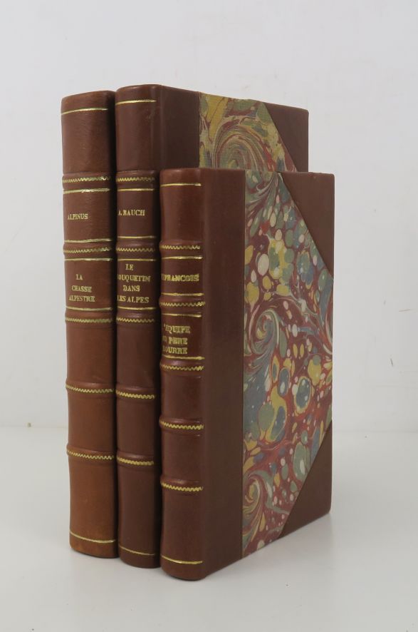 Null Alps. Set of 3 volumes in uniform half tan binding with corners, spine gilt&hellip;