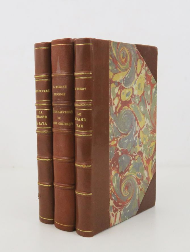 Null Asia. Set of 3 volumes in-8 in uniform half tan binding with corners, ribbe&hellip;