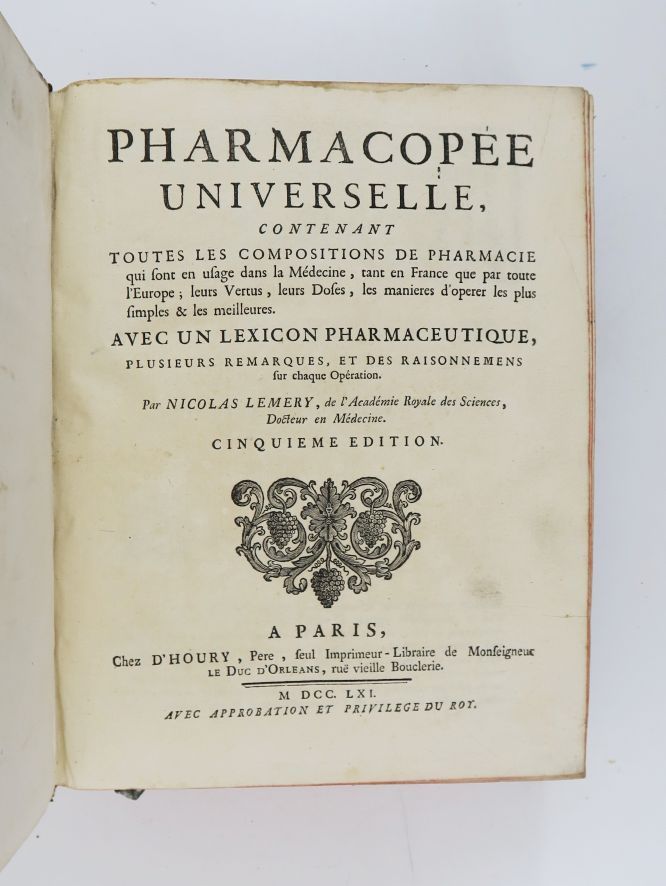 Null LEMERY (Nicolas). Pharmacopée universelle, contenant toutes les composition&hellip;