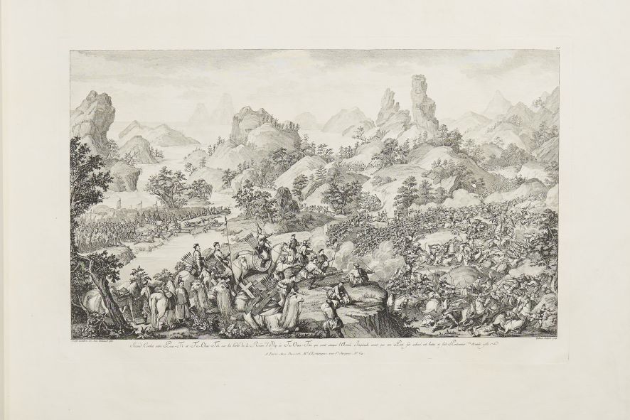 Null 亚洲--HELMAN（Isidore Stanislas）。中国的战役根据建隆皇帝在巴黎所刻的大版图缩小。[巴黎]，Hocquart，[1783-17&hellip;