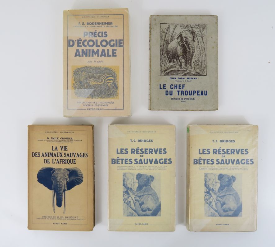 Null Animali selvatici. Set di 5 volumi: 

BODENHEIMER (F.S.), Précis d'écologie&hellip;