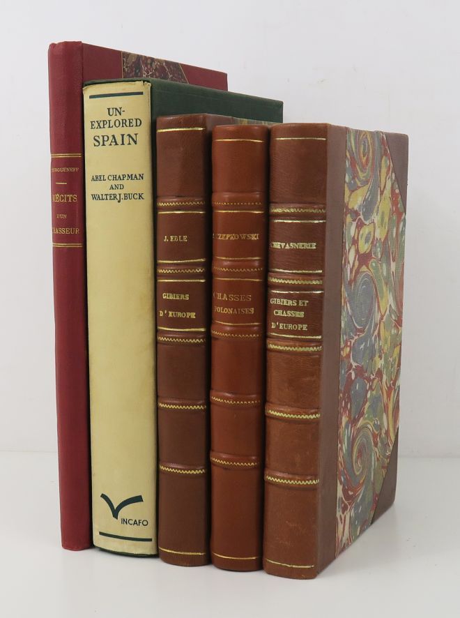 Null Europe. Set of 5 volumes: 

LA CHEVASNERIE (Antoine de), Gibiers et chasses&hellip;