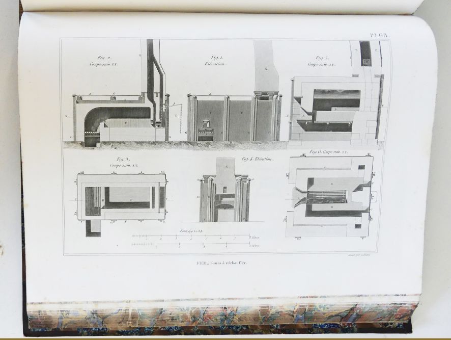 Null 杜马斯（Jean Baptiste）。化学条约，应用于艺术。ATLAS。巴黎，Béchet jeune，1846。

双开本，半棕色玄色带角，光滑的书&hellip;