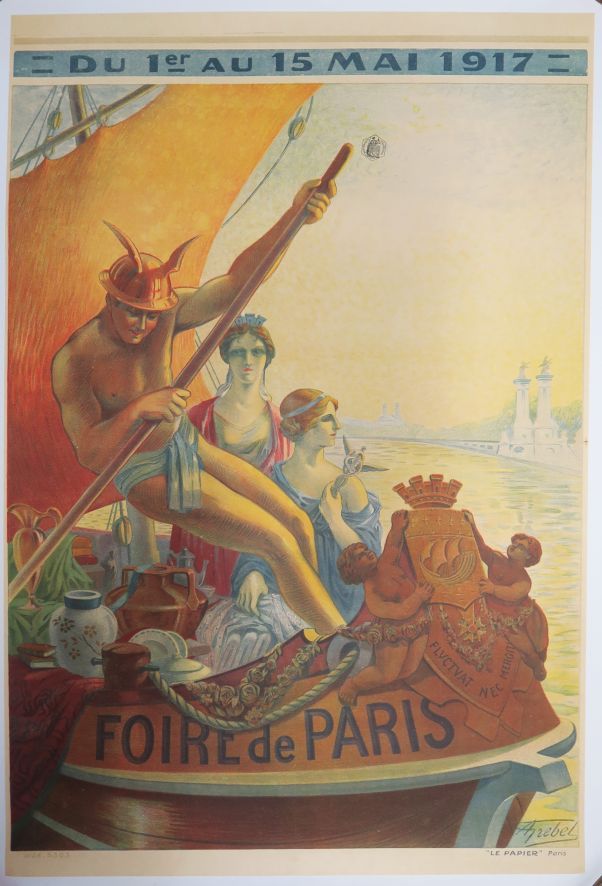 Null 海报 - GREBEL (Alphonse)。1917年的巴黎会议。巴黎，Le Papier印刷厂，1917年。

大型彩色海报，80 x 120厘米&hellip;
